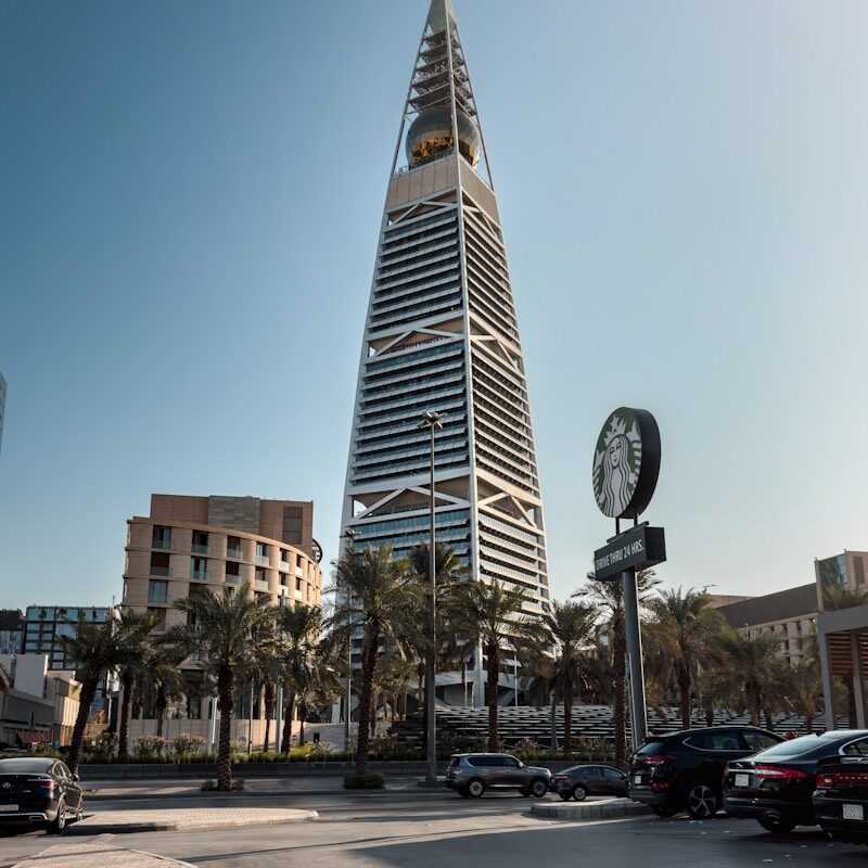 a tall building with a pointy top